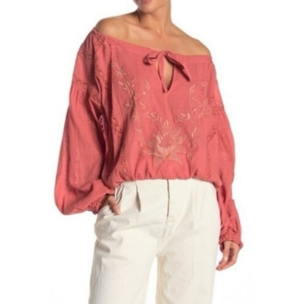 Free People Maria Maria Crochet Embroidered Top - size XS - Picture 5 of 11